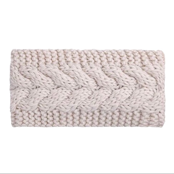 Chunky Headband 2-Piece Cable Knit Ear Warmer NWT - Picture 2 of 3
